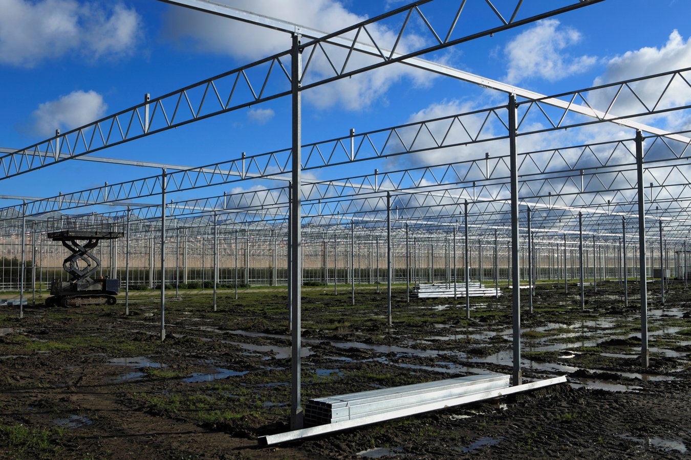 construction site of a greenhouse